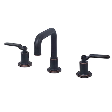 Kingston Brass KS142KLNB Widespread Bathroom Faucet with Push Pop-Up, Naples Bronze KS142KLNB